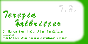 terezia halbritter business card